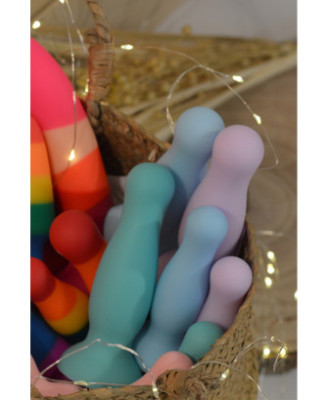 Plug anal ventouse rose pastel taille M 